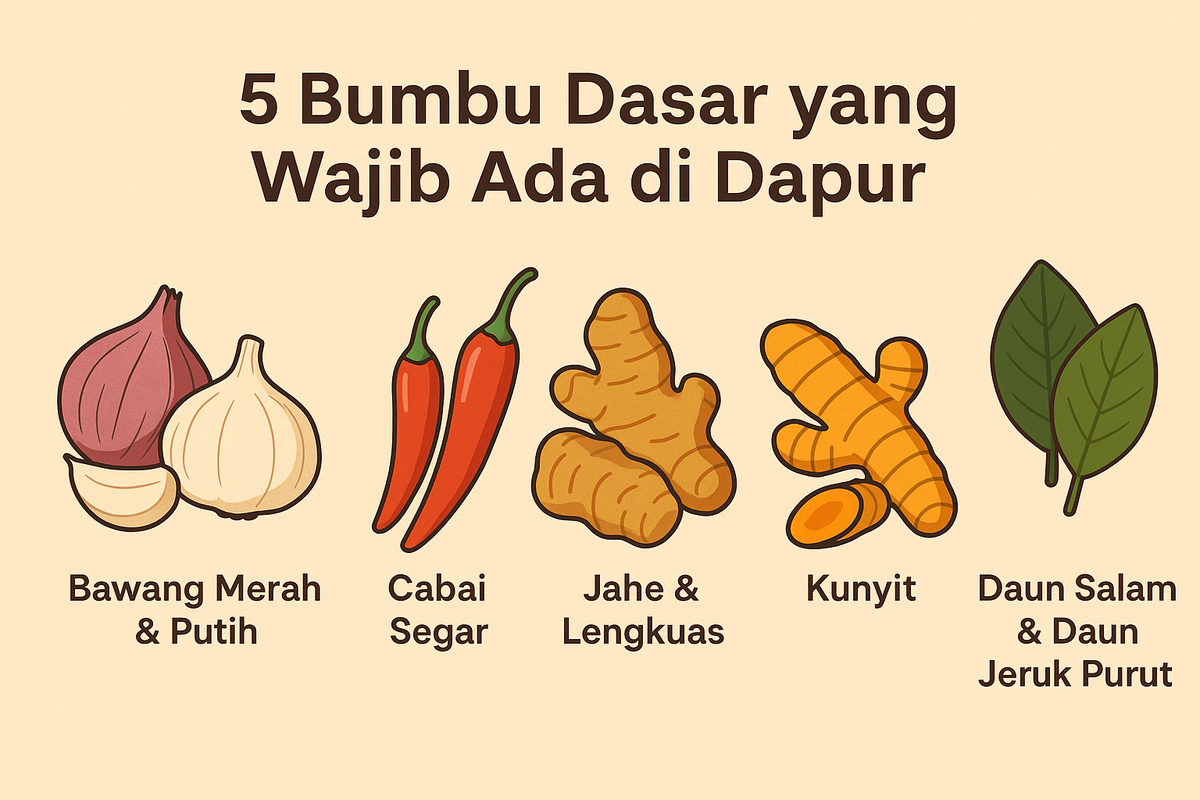 5 Bumbu Dasar yang Wajib Ada di Dapur