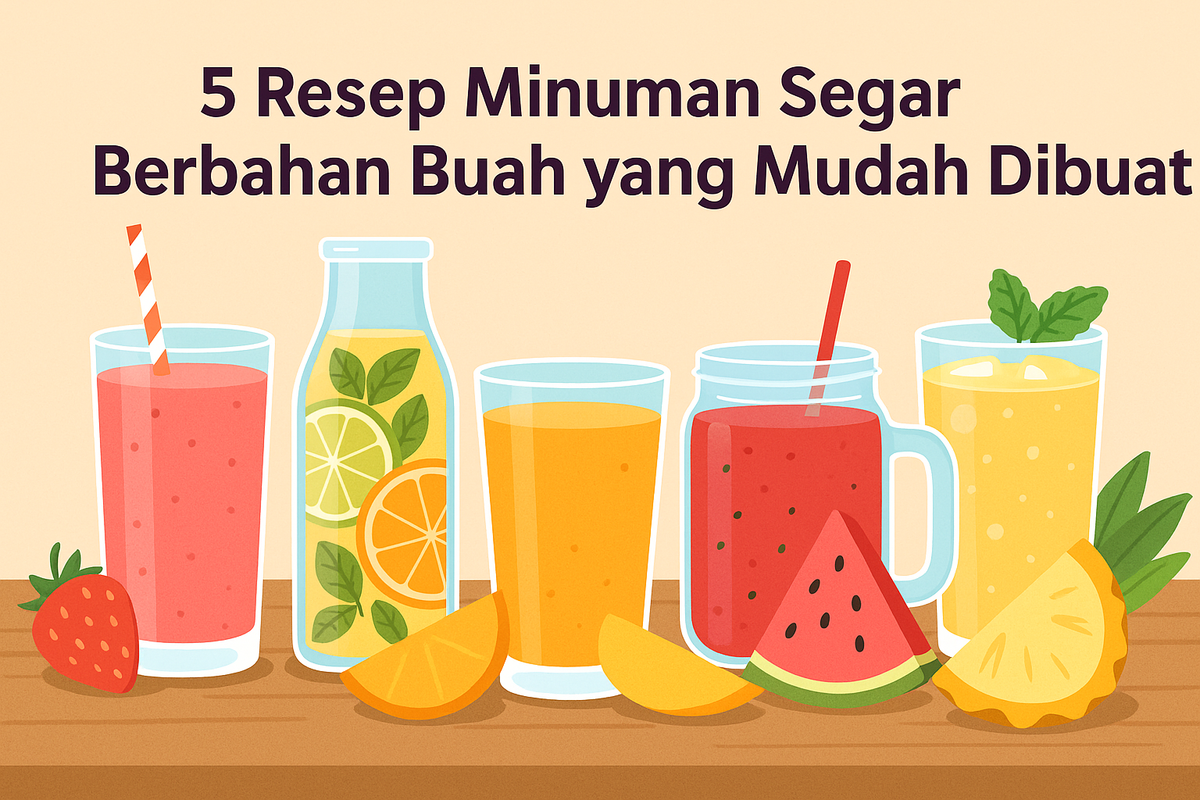 5 Resep Minuman Segar Berbahan Buah yang Mudah Dibuat